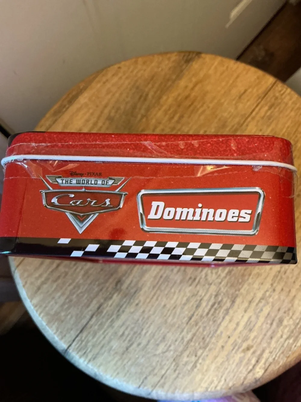 Brand New Vintage Children's Disney Pixar World Of Cars Tin Boxed Dominoes Set